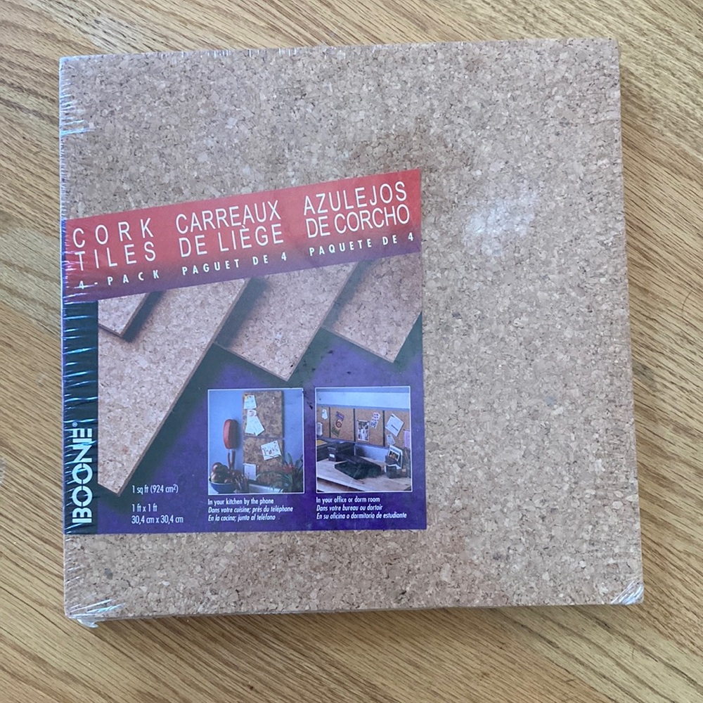 NWT Boone Cork Tiles 4-Pack